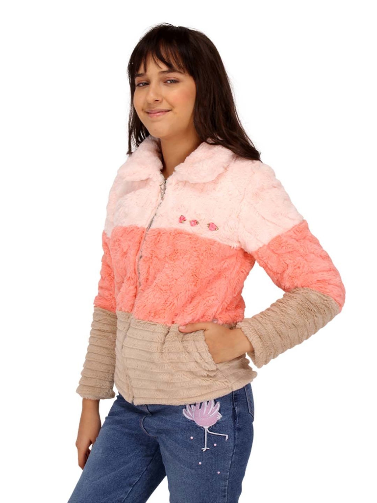 Cutecumber Kids Multicolor Color Block Full Sleeves Jacket