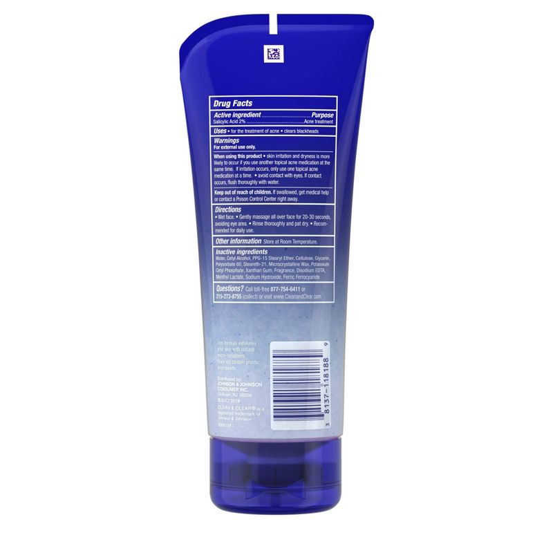 Clean & Clear Blackhead Eraser Facial Scrub with Salicylic Acid - 7oz