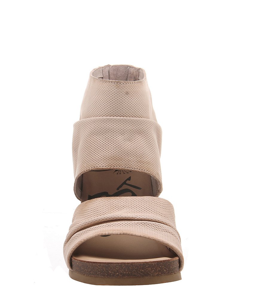 OTBT Patchouli Perforated Leather Block Heel Sandals