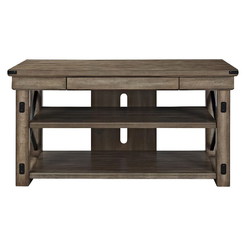Hathaway Wood Veneer 50 TV Stand Rustic Gray - Room & Joy