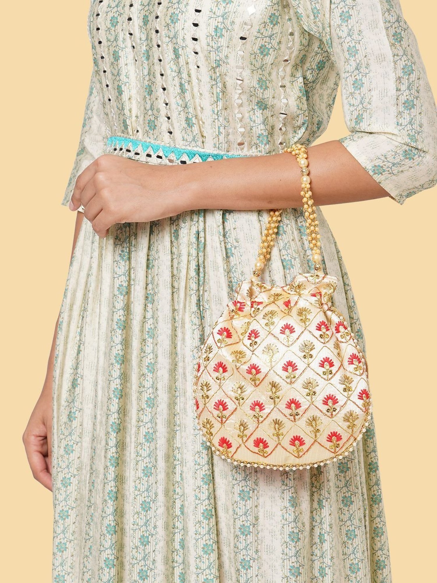 Call It Spring Silver Embellished Potli
