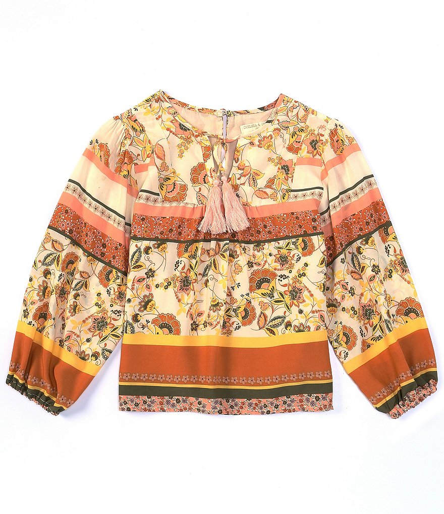 Chelsea & Violet Girls Big Girls 7-16 Woven Printed Blouse