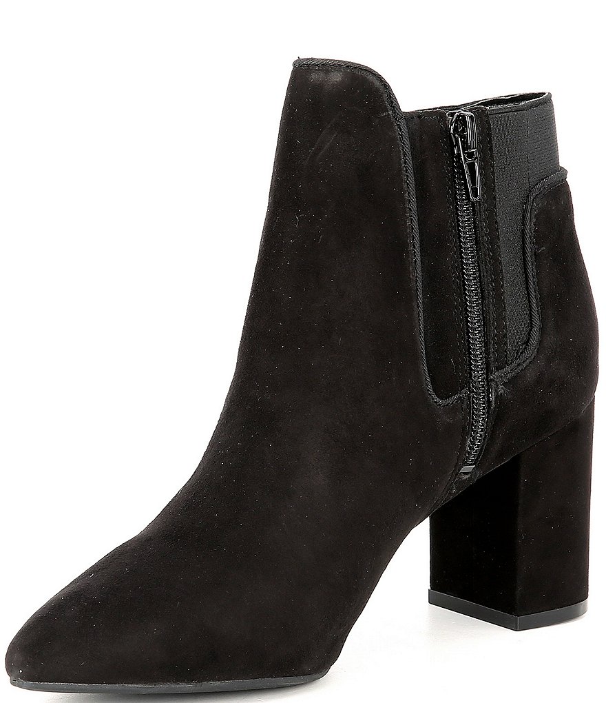 Preston & York Aggie Suede Block Heel Chelsea Booties