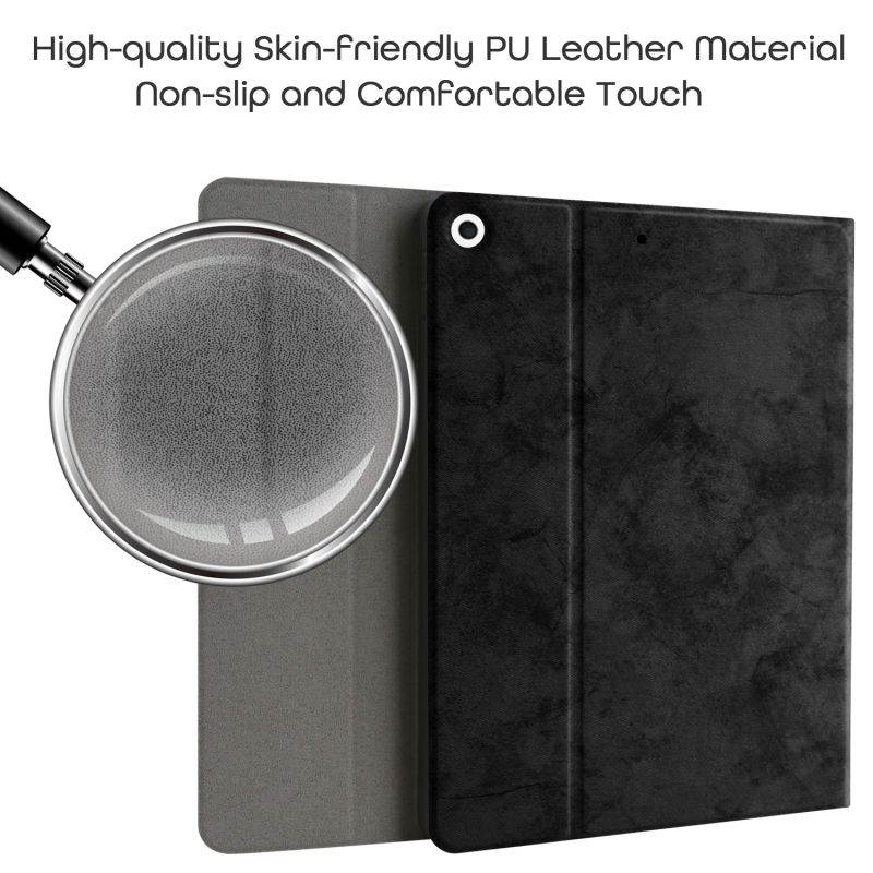Donwell For Apple iPad 7th/8th Gen 10.2 inch 2019/2020 Leather Stand Case Full-Body Protective Stand Tablet Case For Apple iPad 10.2" 2019, For Apple iPad 10.2" 2020
