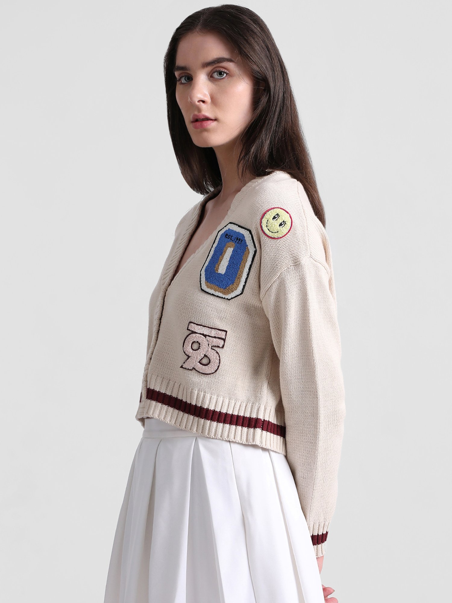 Only White Regular Fit Cardigan