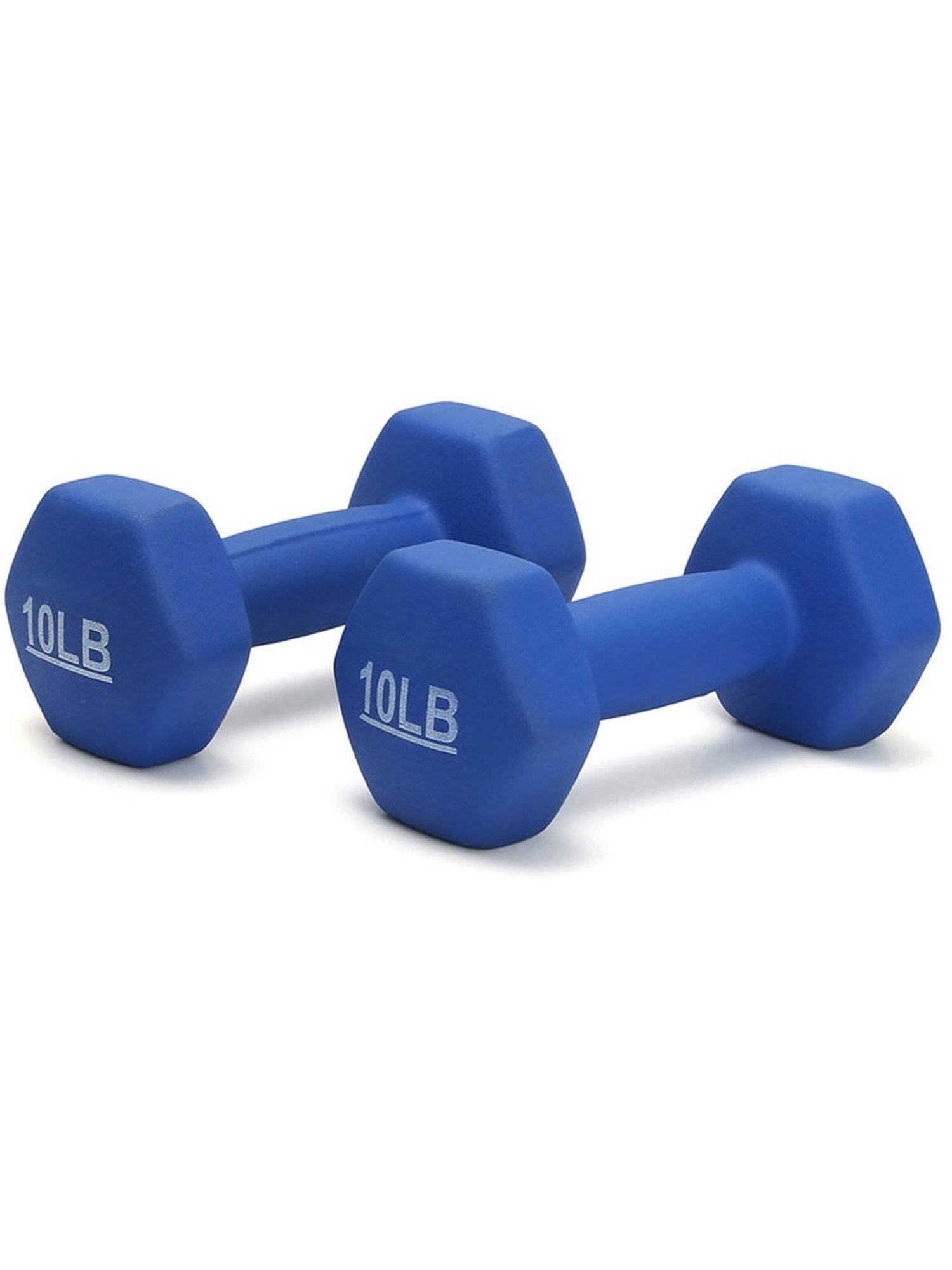 Kakss Neoprene Workout Fixed Weight Dumbbell Set Of 2pc (Blue) Size - 10LB