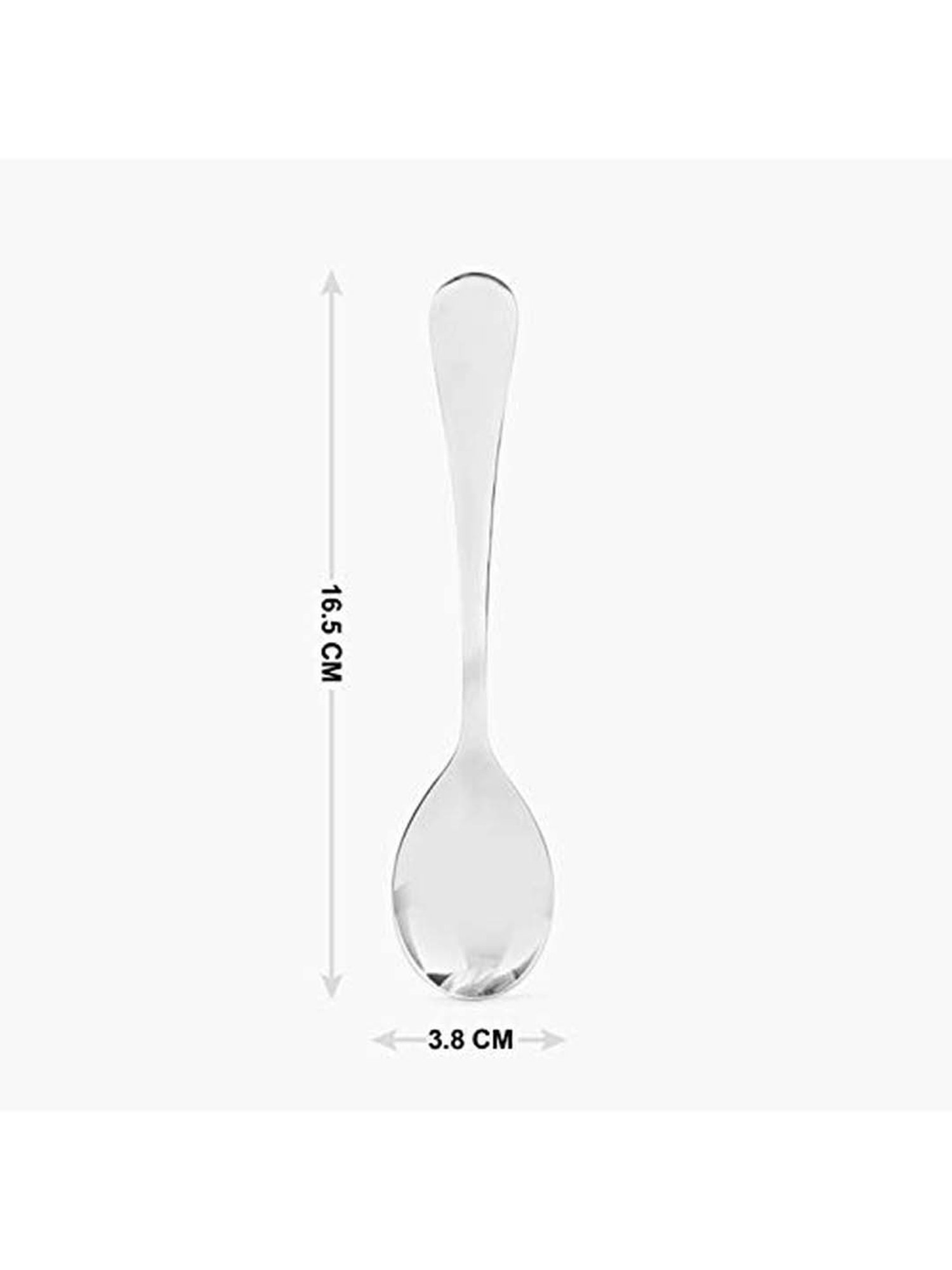 FnS Magna Silver & Gold Stainless Steel Baby Spoon - Set of 6