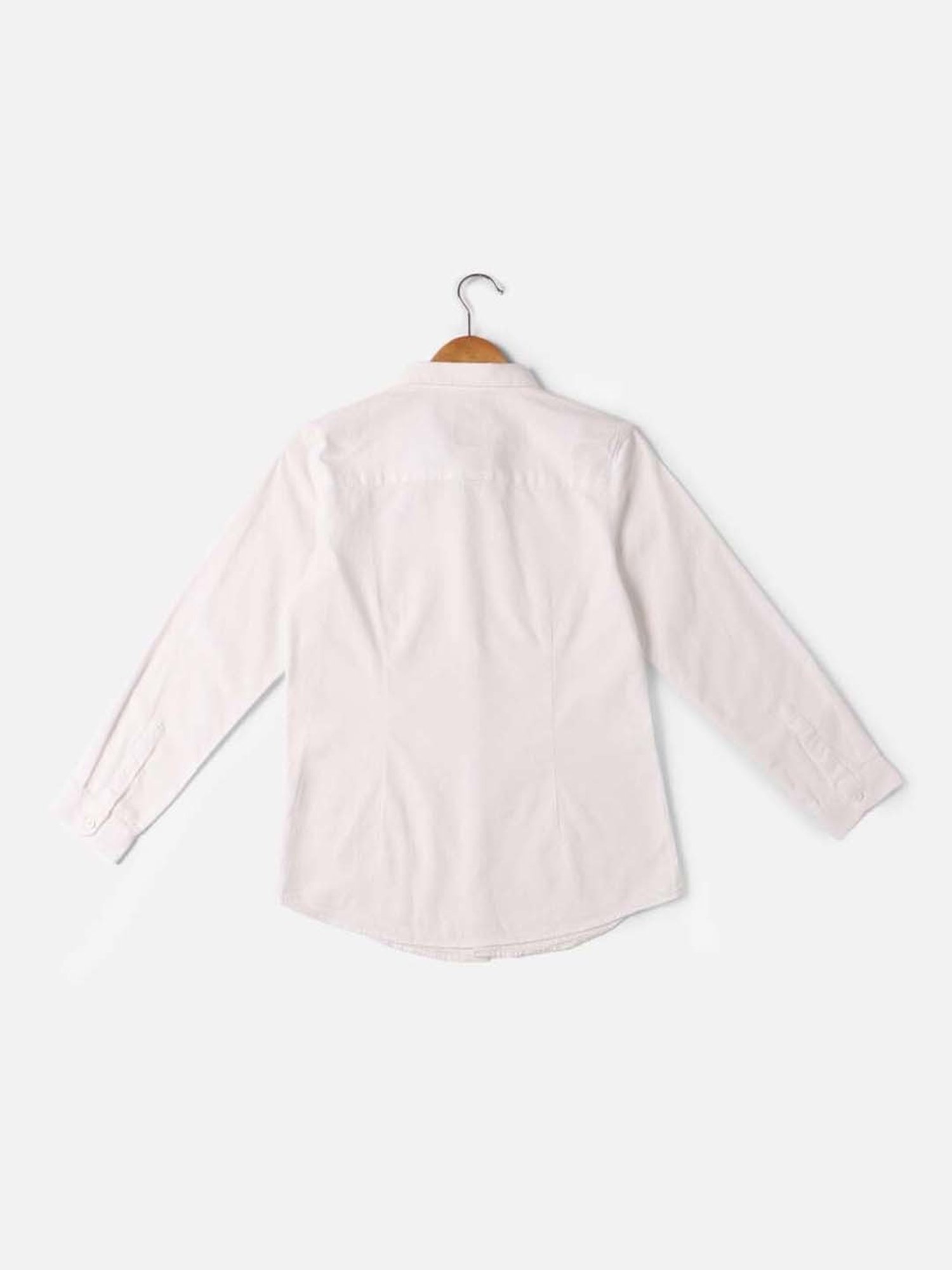 Allen Solly Junior White Logo Full Sleeves Shirt