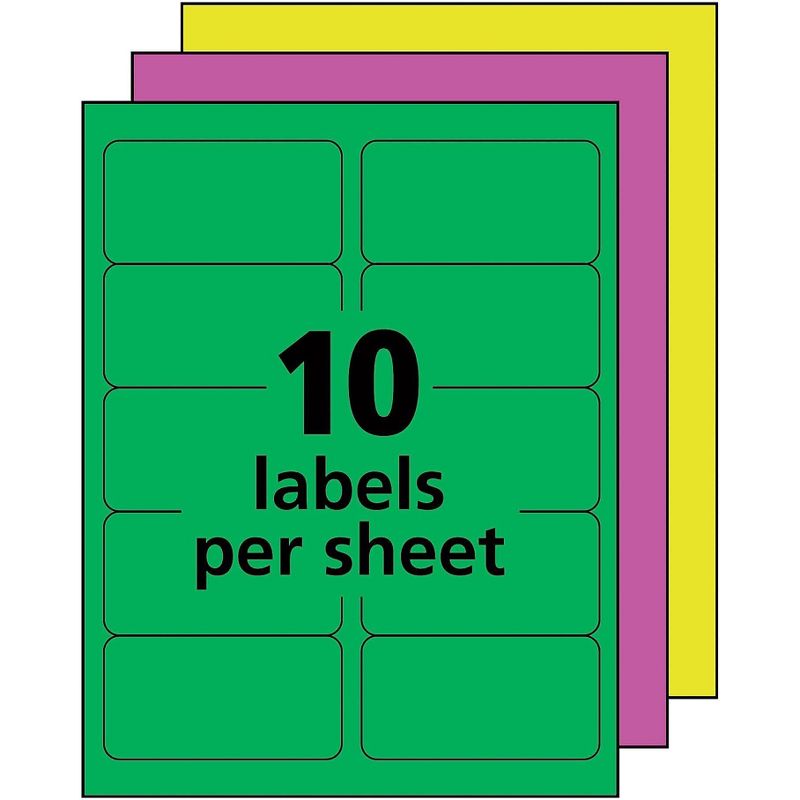 Avery(R) High Visibility Shipping Labels 05964 