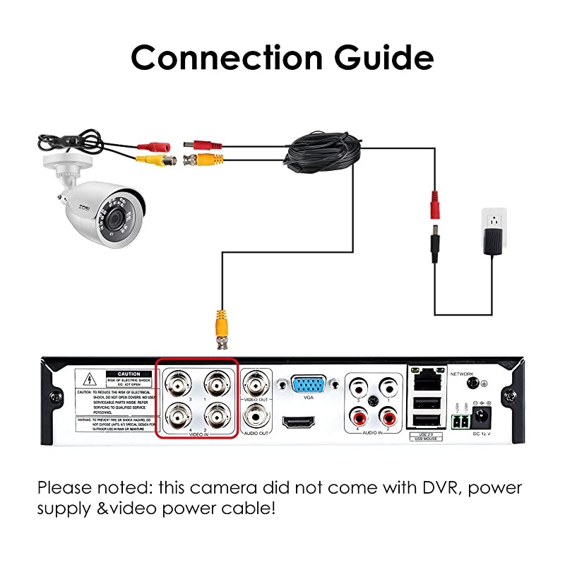2MP 1080p HD Security Camera Outdoor Indoor 1920TVL Hybrid 4in1 HDCVITVIAHD960H Analog CVBS24PCS LEDs80ft Night Vision 90&deg;View Angle Weatherproof Surveillance CCTV Bullet Camera