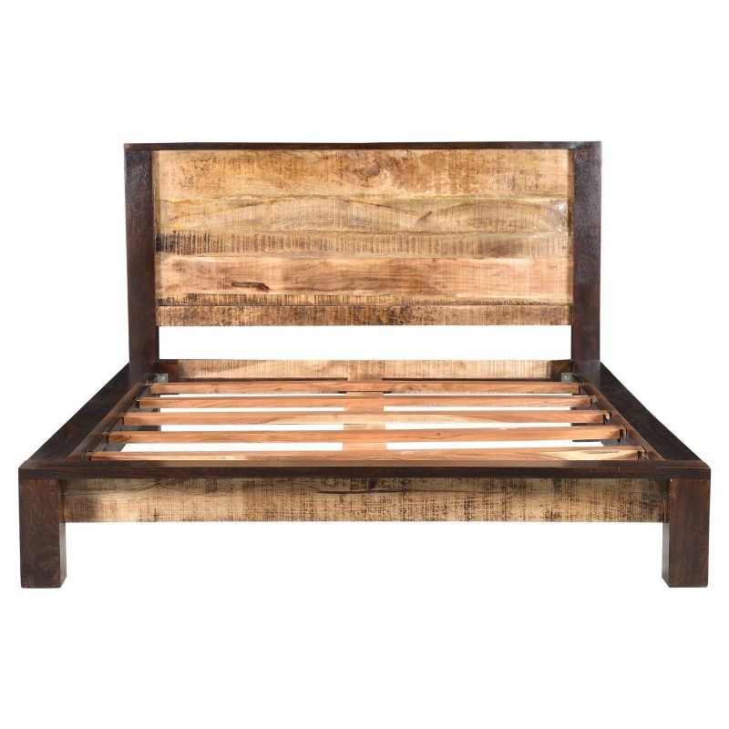 Surat Solid Wood Bed - Brown - Queen - Timbergirl