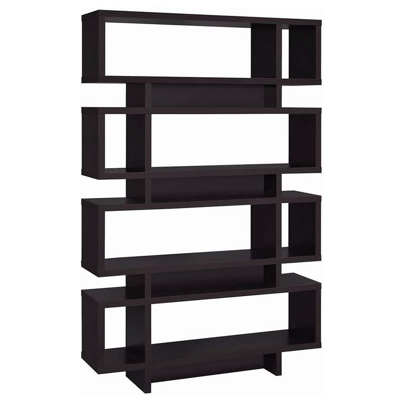 Coaster Home Furnishings 4 Tier Open Back Home Display Bookcase Storage Shelf for Living Room or Bedroom Organization, Cappuccino