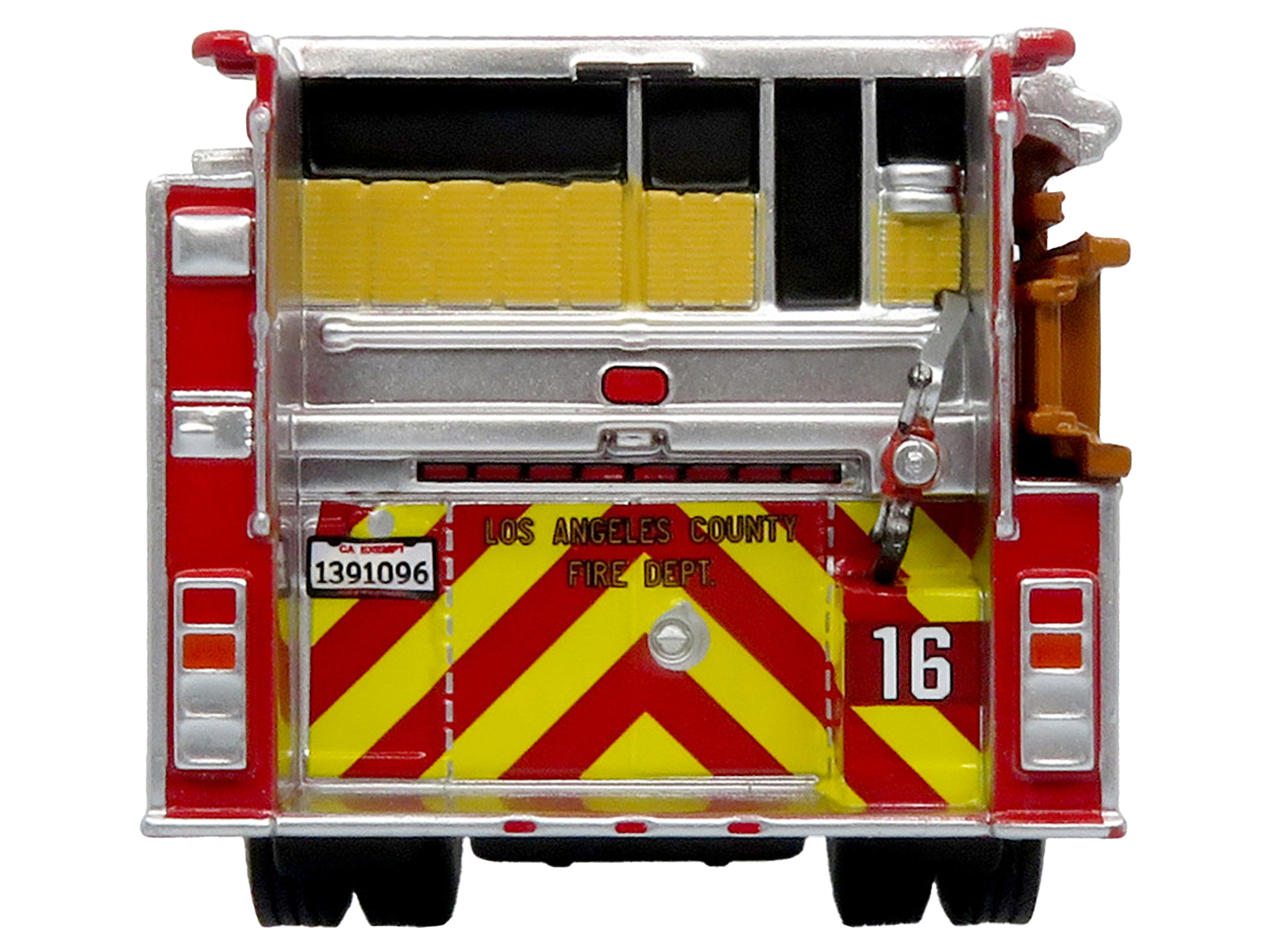 1973 Ward LaFrance Fire Engine "Los Angeles County Fire Department Engine 51" Red "5 Alarm" Series Limited Edition 1/87 (HO) Diecast Model by Iconic Replicas