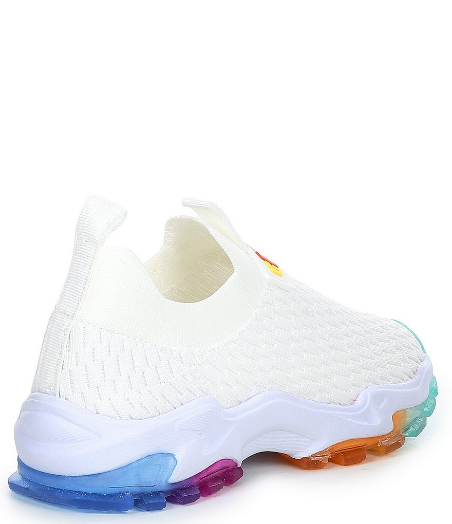 Kurt Geiger London Girl's Mini Lettie Knit Slip-On Rainbow Sole Sneakers (Toddler)