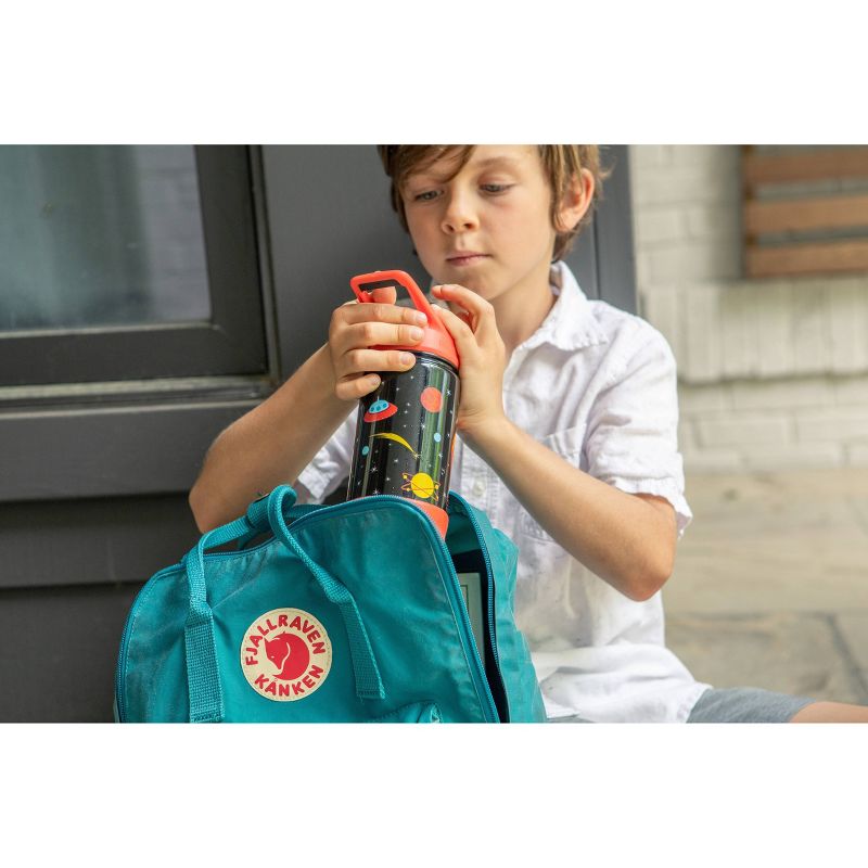 EcoVessel 12oz Frost Insulated Stainless Steel Kids' Water Bottle with Straw Top - Rocket