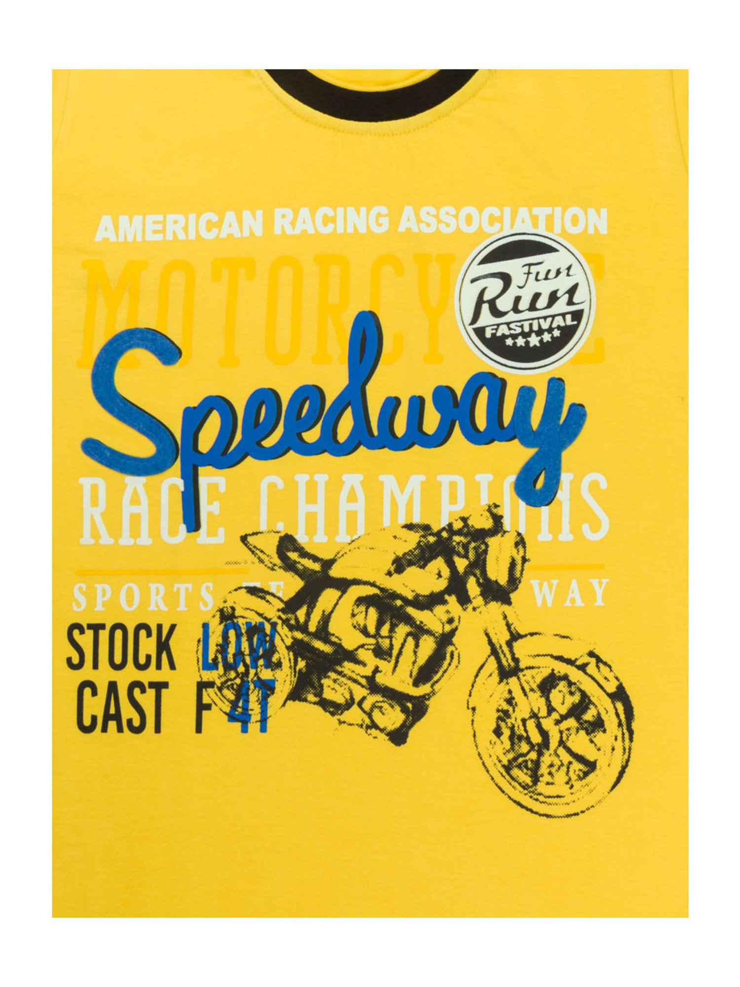 Todd N Teen Kids Printed Yellow & Black T-Shirt with Joggers