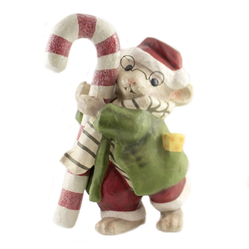 Christmas 14.0" Chester Mouse Candy Cane Glasses Cheese  -  Decorative Figurines