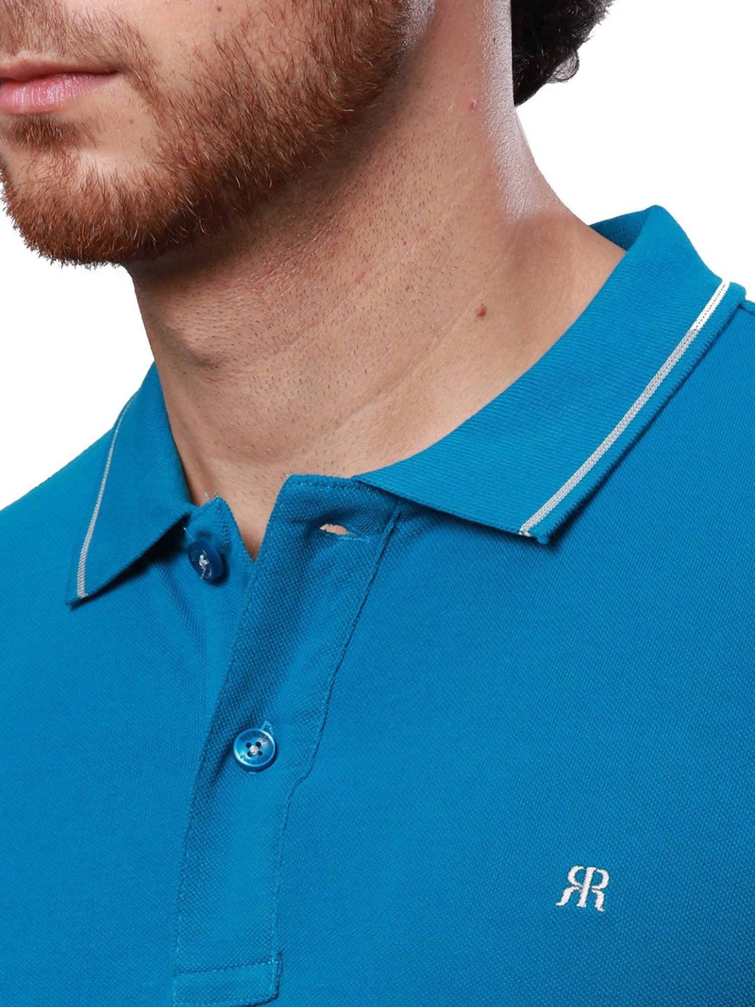 Raymond Dark Blue Contemporary Fit Polo T-Shirt