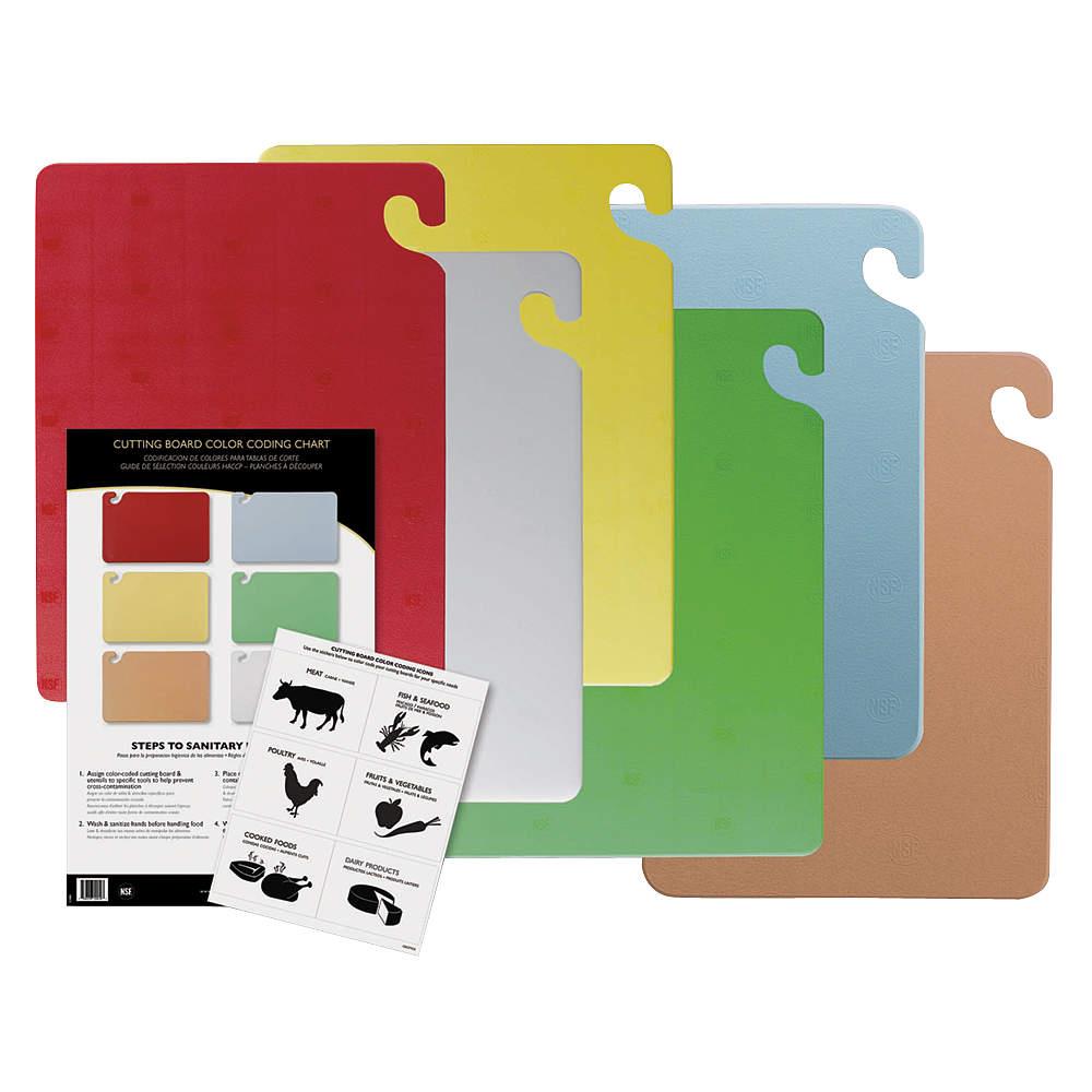 SAN JAMAR CB1824KCGR Cutting Board Set,18x24,6 Boards