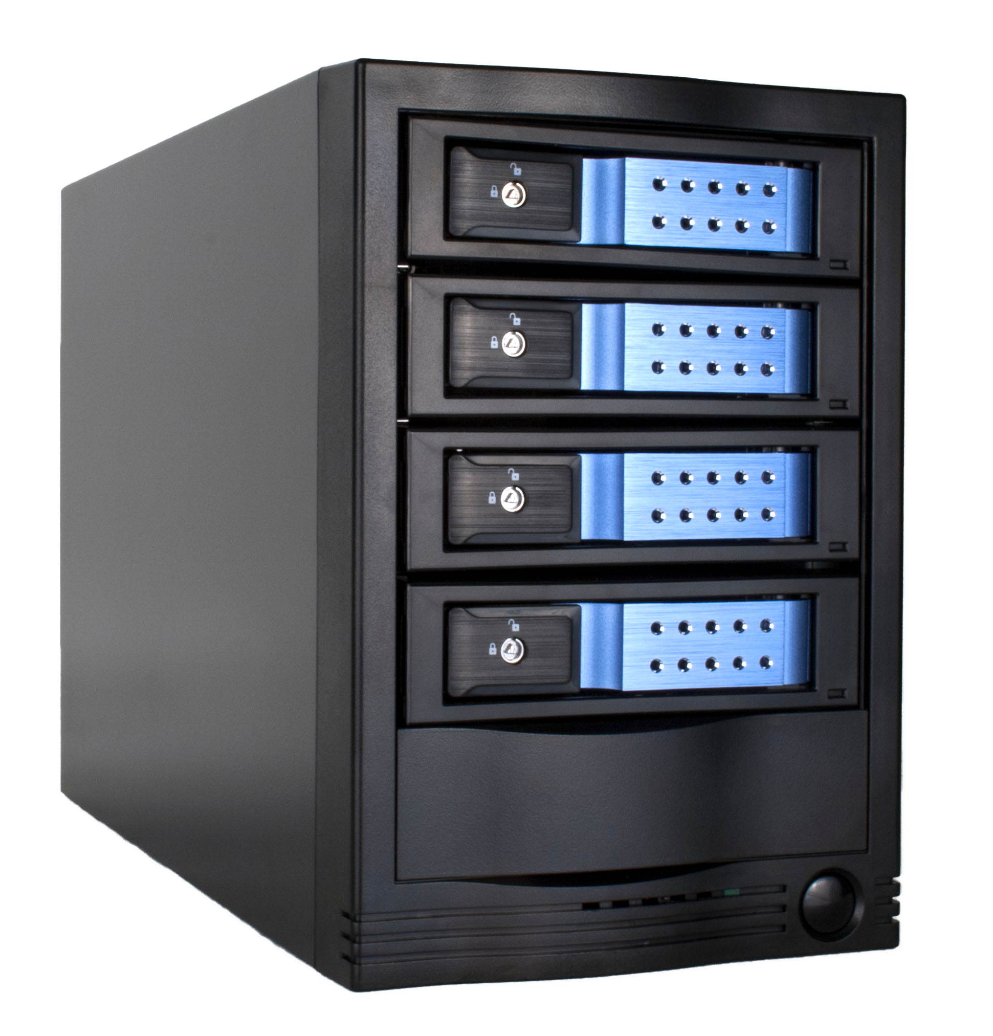 4 bay SAS / SATA JBOD Trayless Tower J0406T w/ LSI 9286-8e Controller Card and 1 MiniSAS Cable