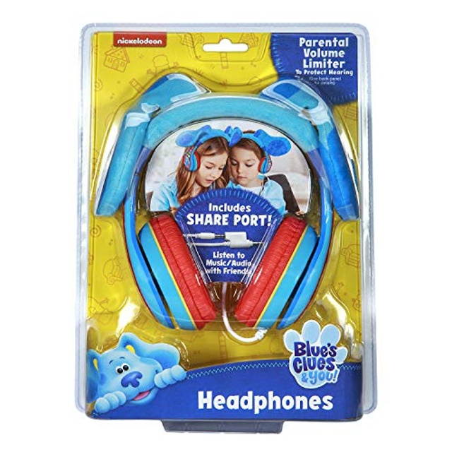 eKids Blue?s Clues And You Headphones for Kids, Over The Ear Headphones for School, Home or Travel, Volume Limited Headphones Includes Share Port