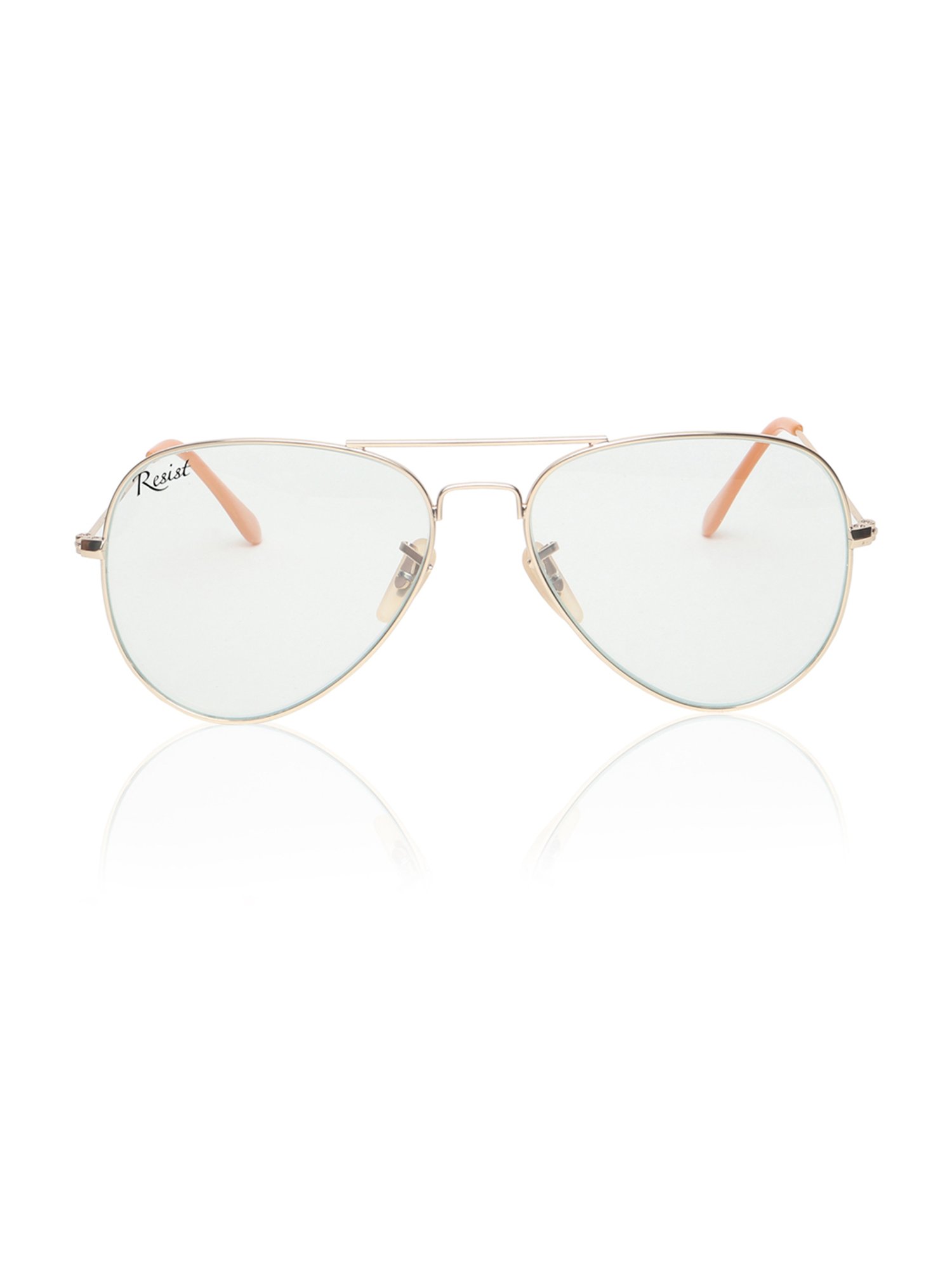 Resist Eyewear Clear Aviator UV Protection Unisex Sunglasses
