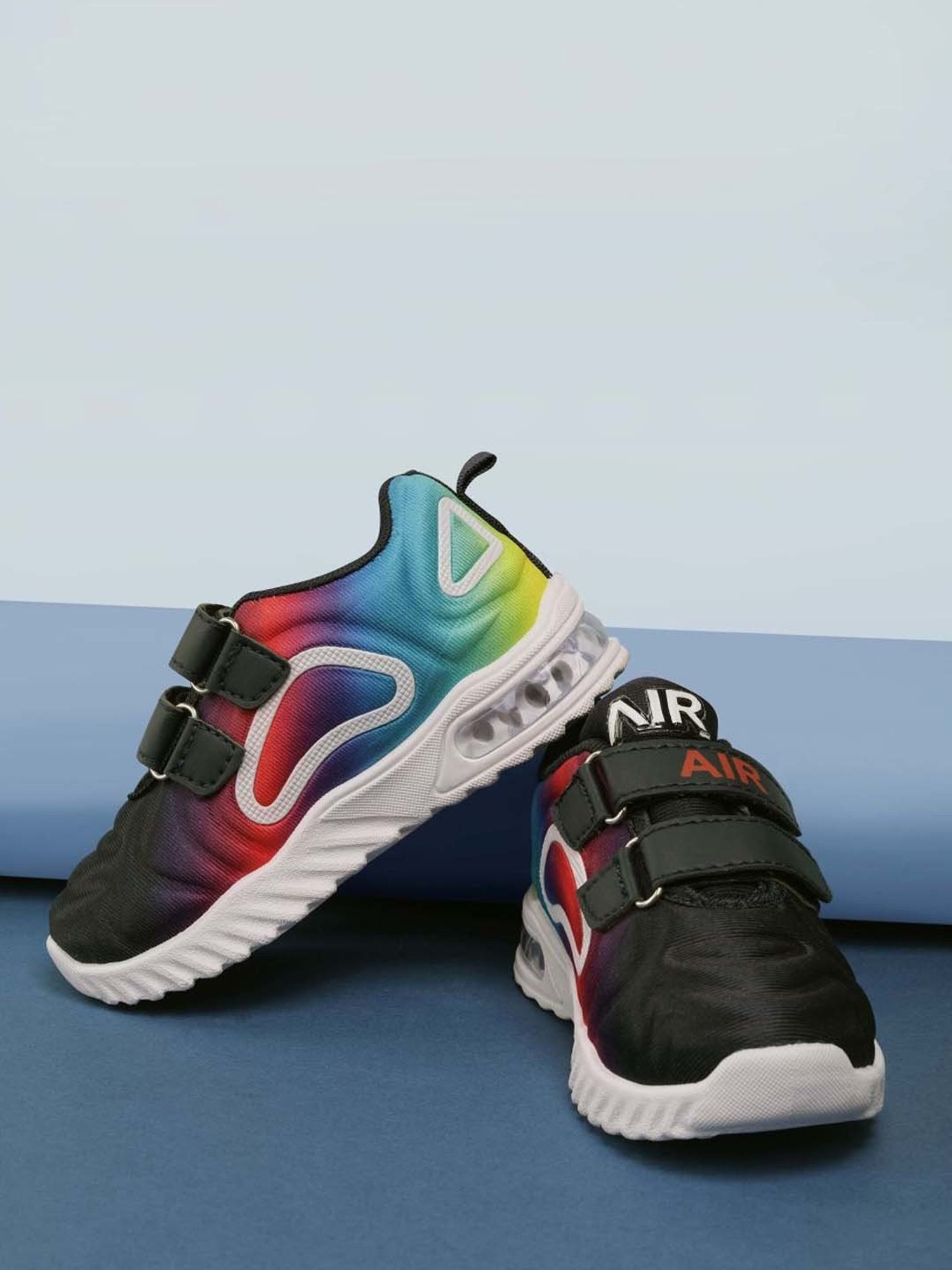 Tiny Bugs Kids Navy & Red Velcro Shoes