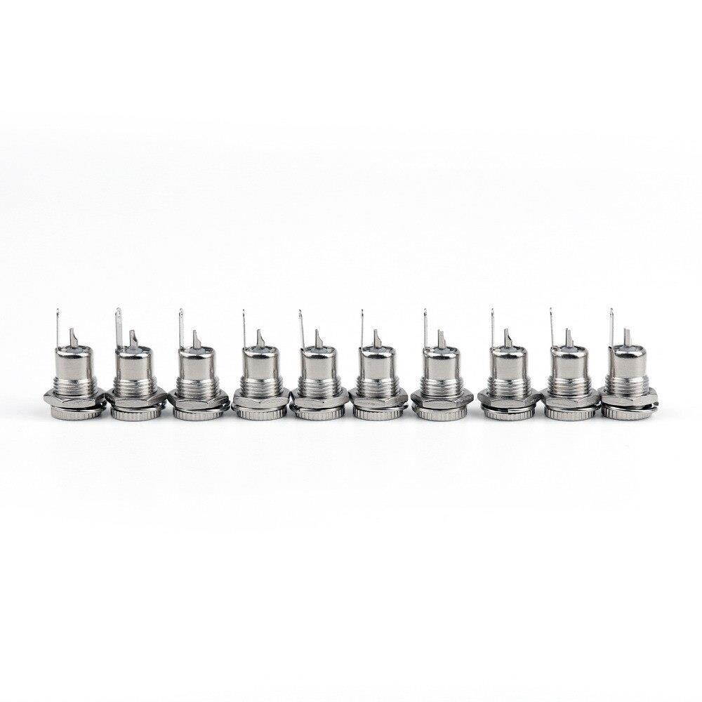 Copper 5.5mm 2.1mm Female DC Socket Jack Power Plug DIY Connector 50 Pcs Plug Jack Connector High Quality for Wires