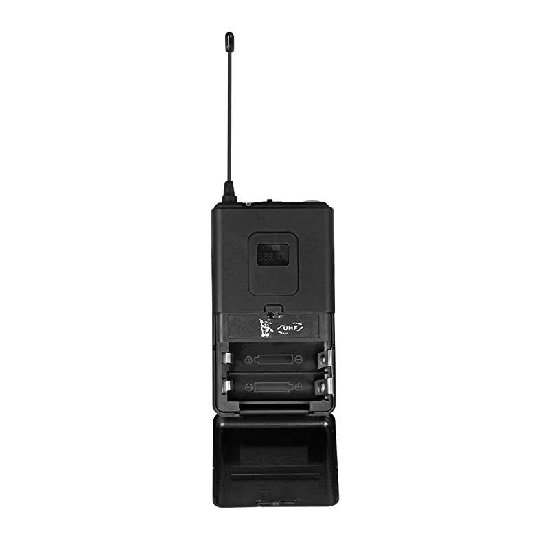 Microphone System Pro Audio UHF 4 Channel 4 Lavalier Bodypacks 4 Lapel Mic 4 Headsets for Karaoke System Church Speaking Conference Wedding Party