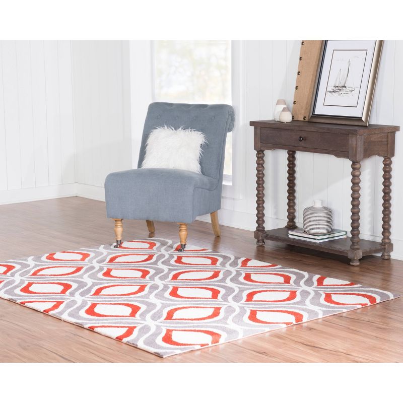 5'x7' Geometric Area Rug Gray - Linon