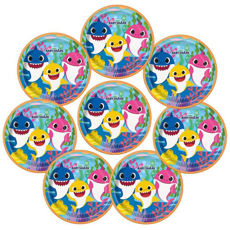 Baby Shark 9" 8ct Paper Plates