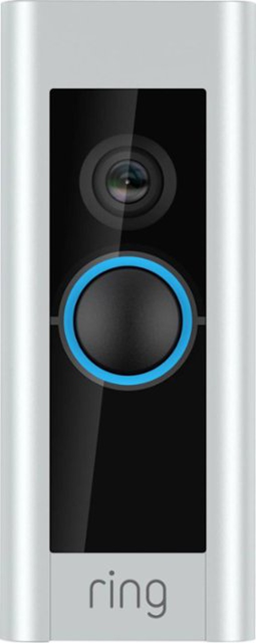 Ring Video Doorbell Pro Smart Wi-Fi - Wired - Satin Nickel(existing doorbell wiring required) B08M125RNW