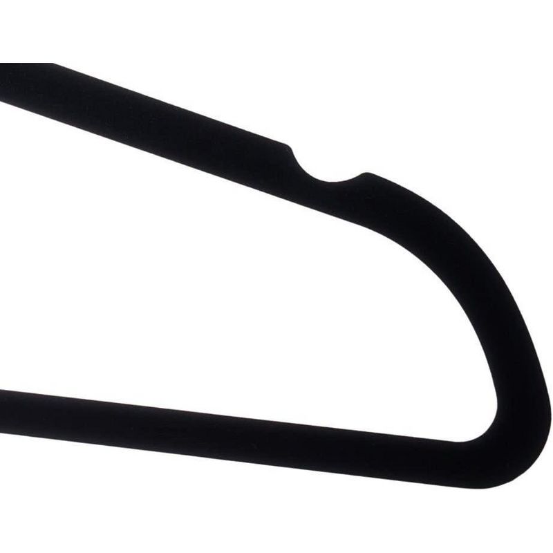 Homeitusa 50 Pack Black Velvet Cloth Hangers - Black