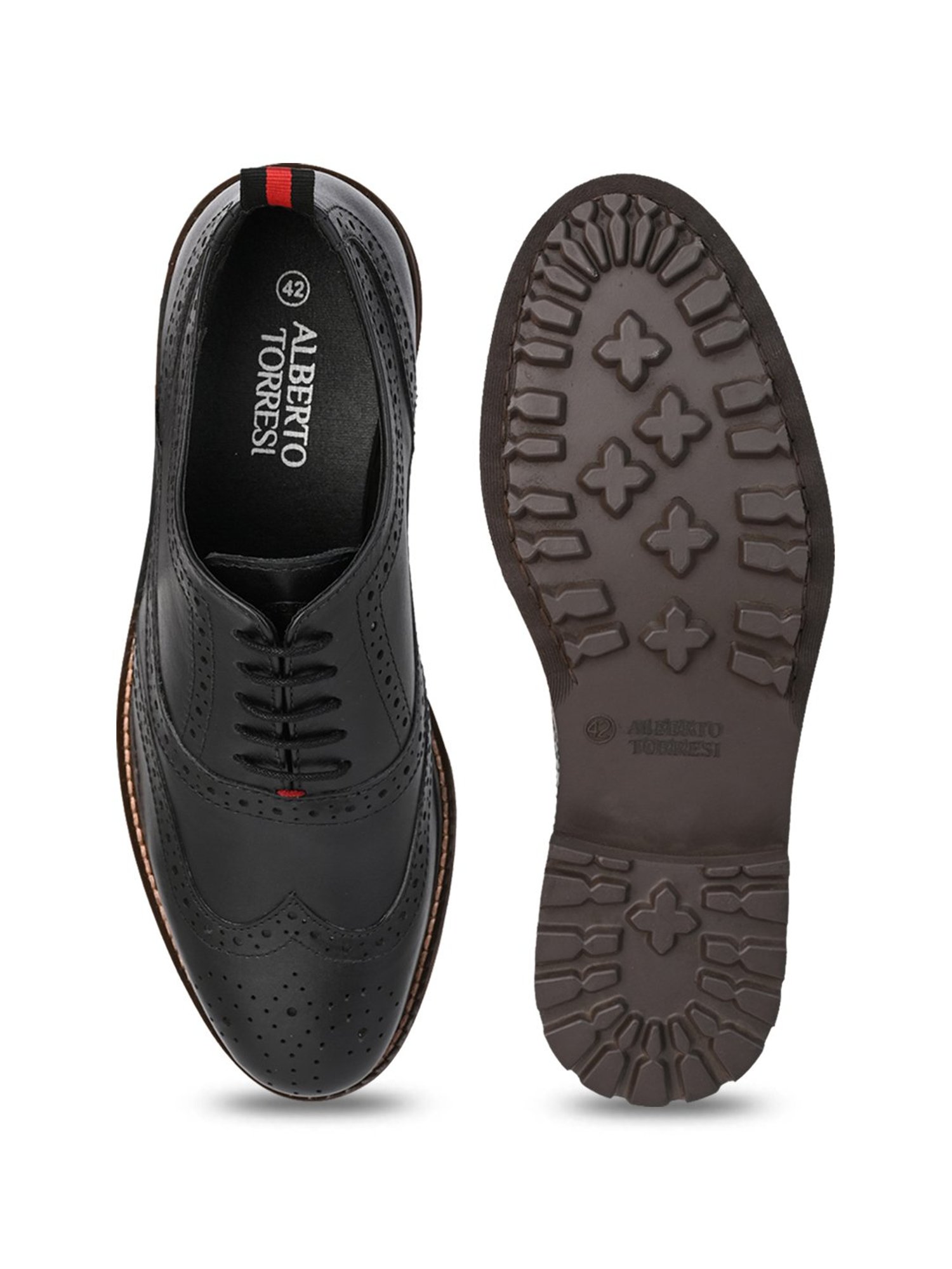 Alberto Torresi Men's Black Brogue Shoes