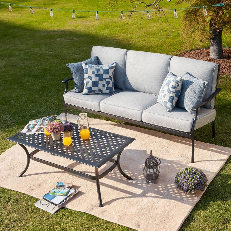 2pc Sofa and Coffee Table Patio Seating Set - Patio Festival