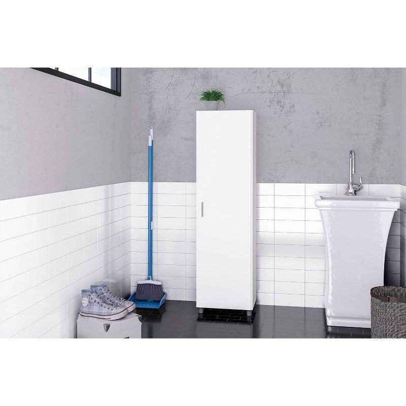 58.89" Beverly 4 Shelf Storage Cabinet White - Chique