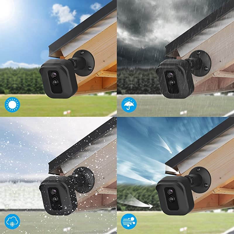 XT2 Camera Wall Mount Bracket Weather Proof 360&deg; Protective Plastic Housing Cover Case and Adjustable Mount for XT XT2 Indoor Outdoor Home Security Camera System Black5 Packs