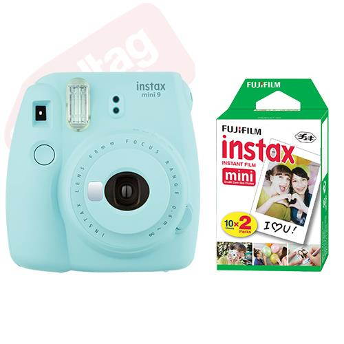 Fujifilm Instax Mini 9 Instant Film Camera Ice Blue + 20 Sheets Instant Film