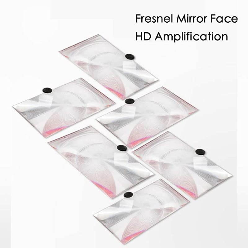 Screen Magnifier for Cell Phone, HD Mobile Phone Magnifier 3D Projector Screen for Movie Video Gaming, Foldable Phone Stand Accessories with Screen Amplifier, Fits All Smartphones (White)