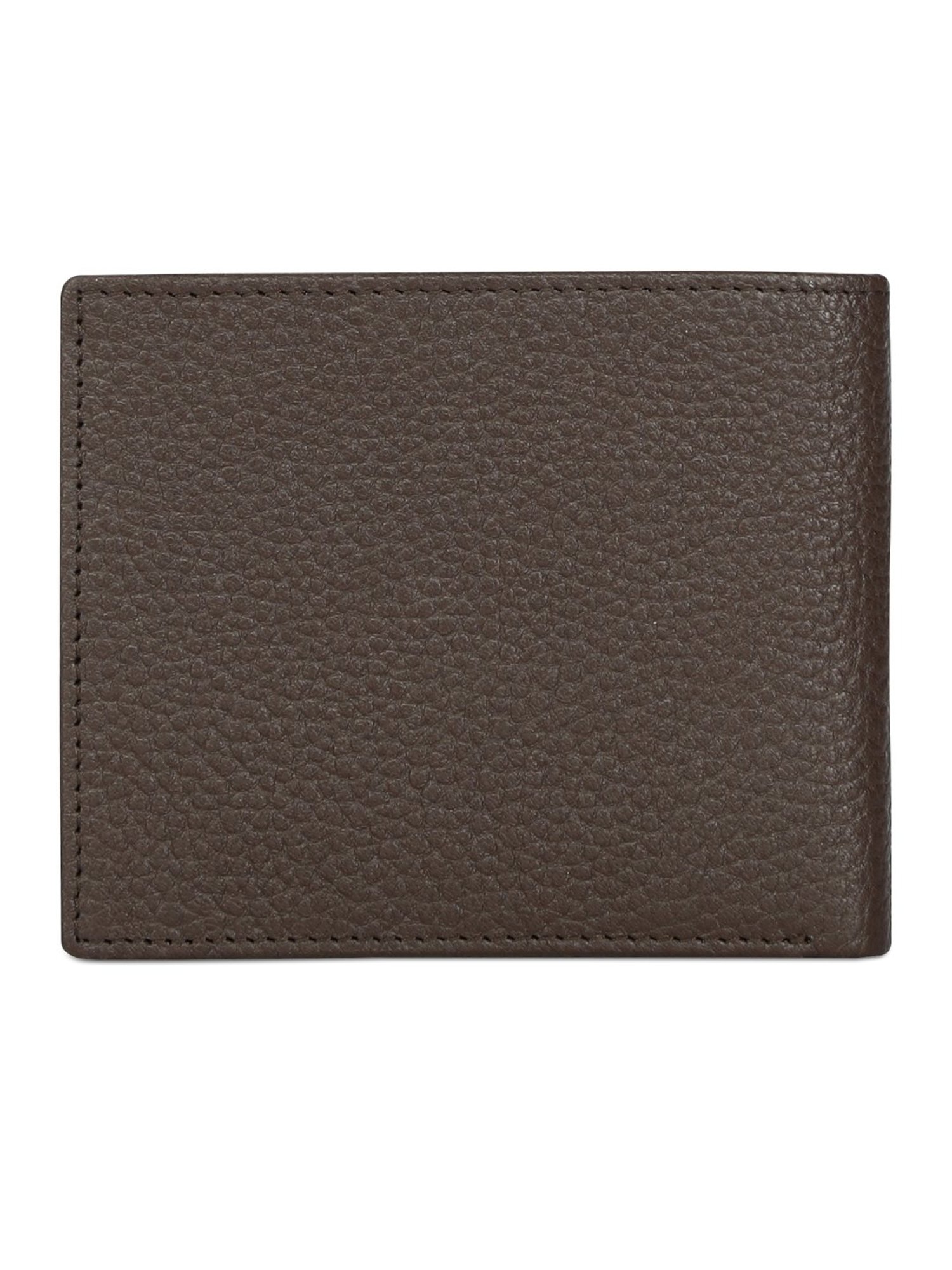 The Vertical Brown Casual Leather Bi-Fold Wallet for Men