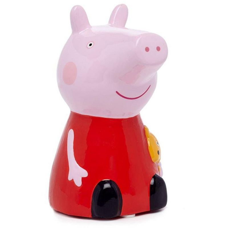 Fashion Accessory Bazaar LLC Peppa Pig 6 Inch Ceramic Figural Bank