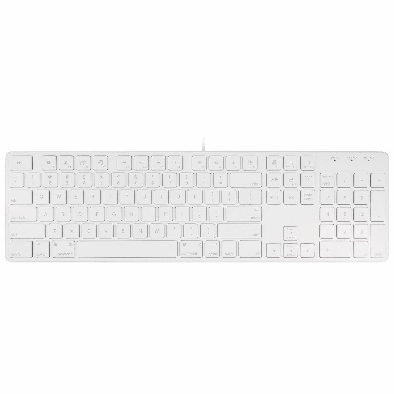 Macally Ultra-Slim USB Wired Keyboard for Apple Mac Pro, MacBook Pro/Air, iMac, Mac Mini, Laptop, Windows PC (SLIMKEYPRO)