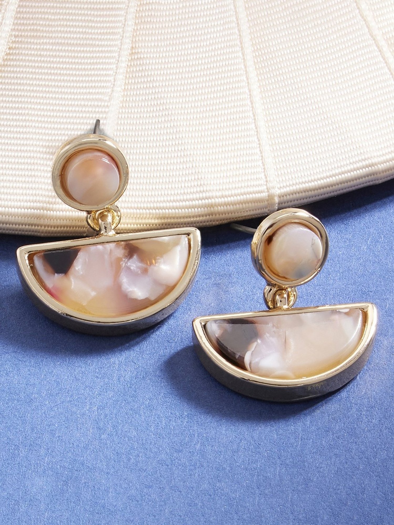 Accessorize London multi Willow Resin Semi Circle Shop Drop Earring