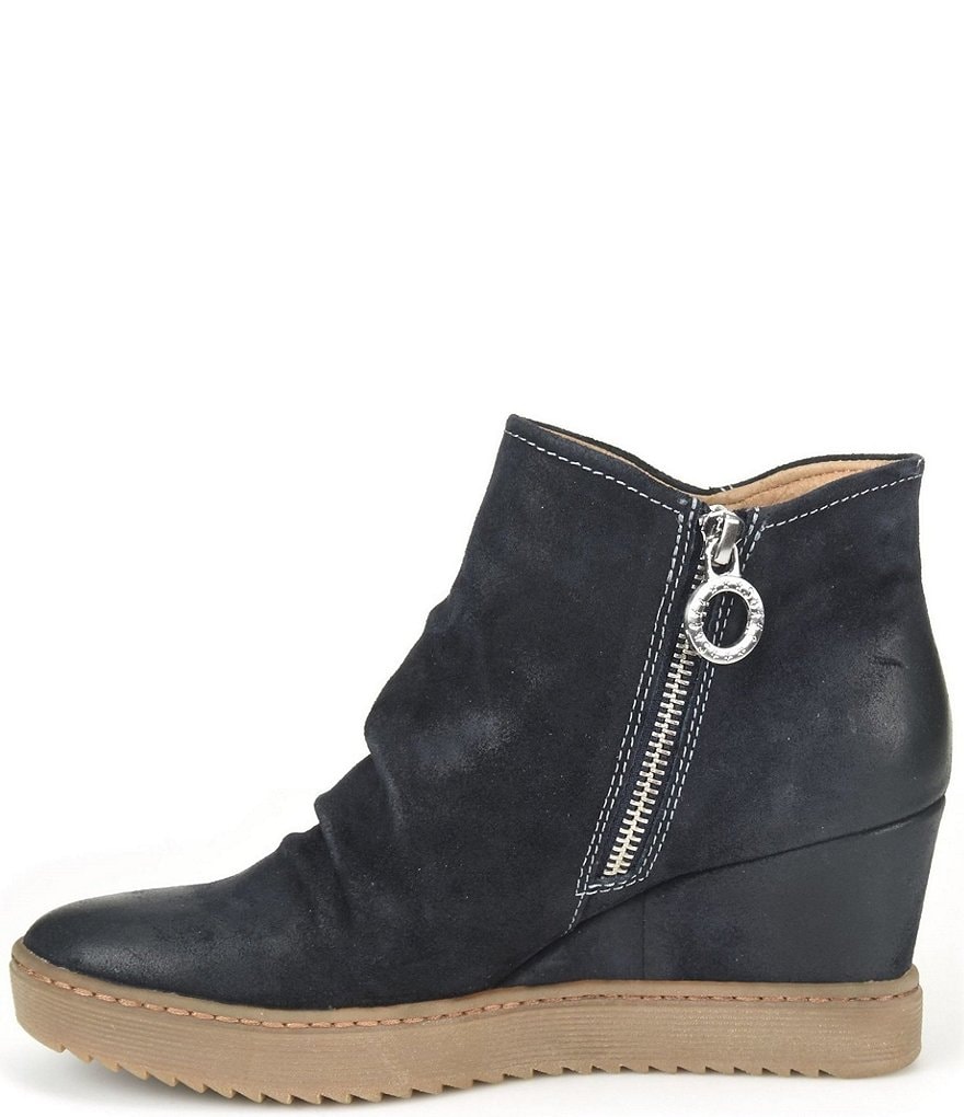 Sofft Siri Waterproof Suede Wedge Ankle Booties