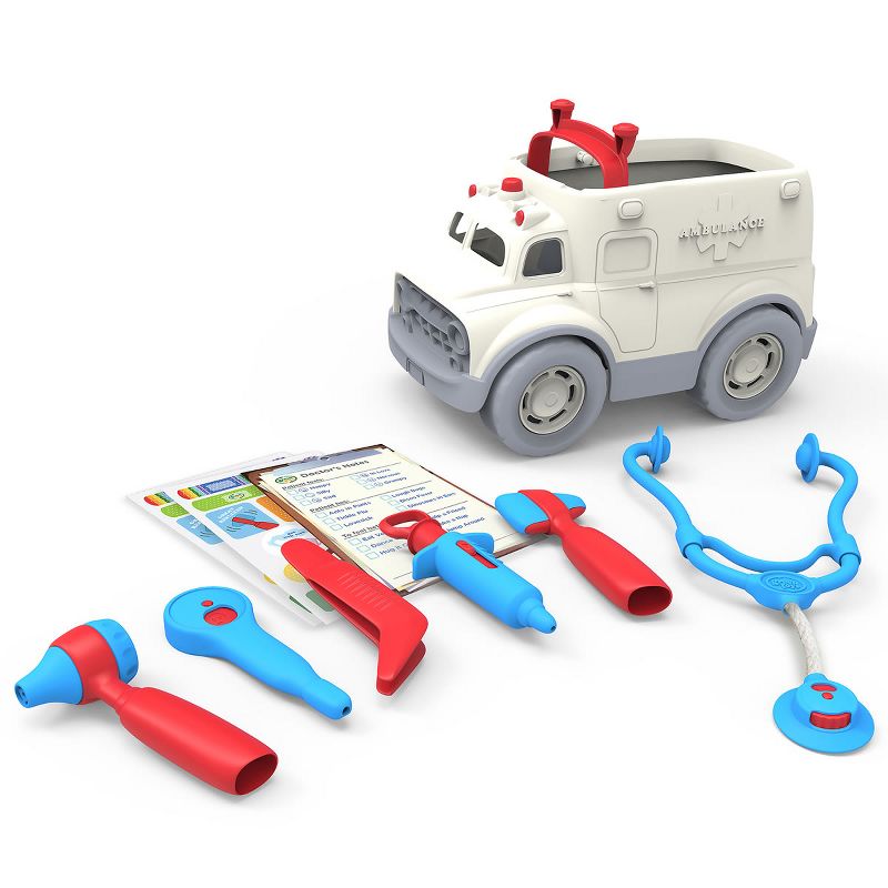 Green Toys Toddler's Pretend Play Ambulance and Doctor's Kit