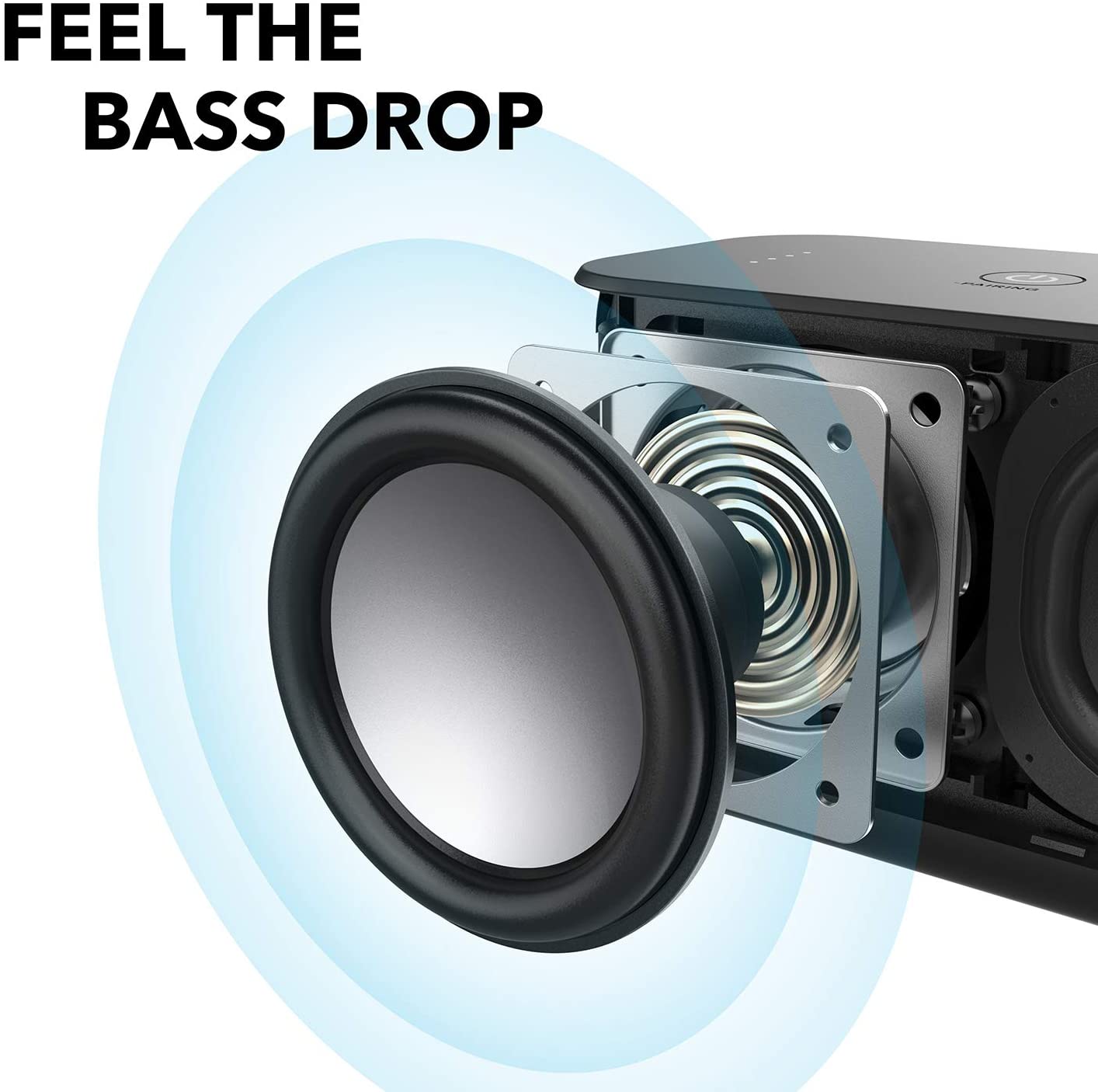 Anker Soundcore Boost Bluetooth Speaker, Portable Speaker with Well-Balanced Sound, BassUp, 12H Playtime, USB-C, IPX7 Waterproof, Wireless Speaker with Customizable EQ via App, Wireless Stereo Pairing