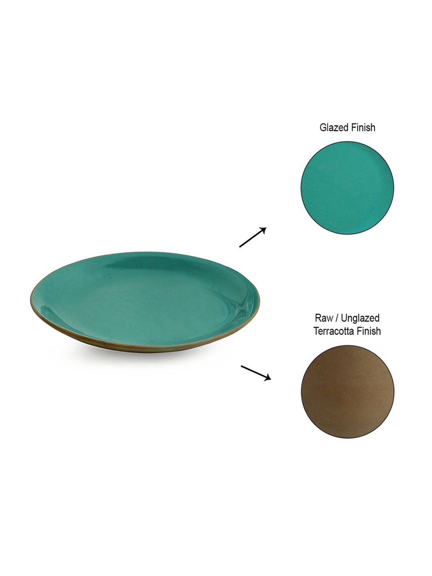 Pure Home and Living Transparent Glass Textured Dinner Plates