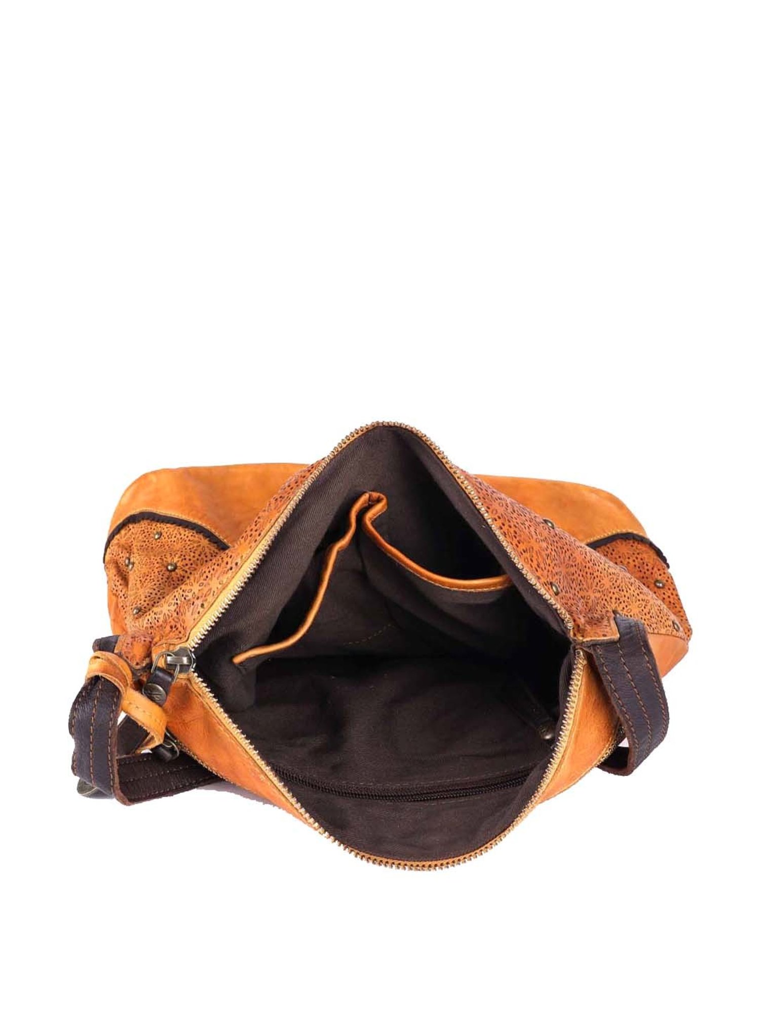 KOMPANERO Yellow Cut Work Medium Shoulder Bag