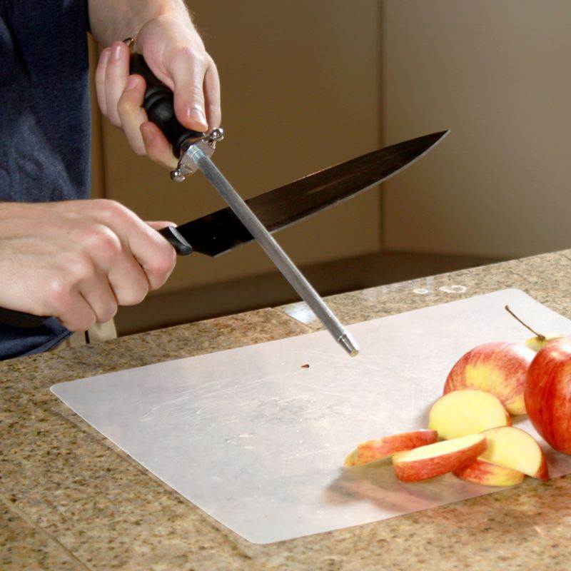 Chefs Kitchen Home Knife Sharpening Steel Rod Industrial Grade - 12 inch