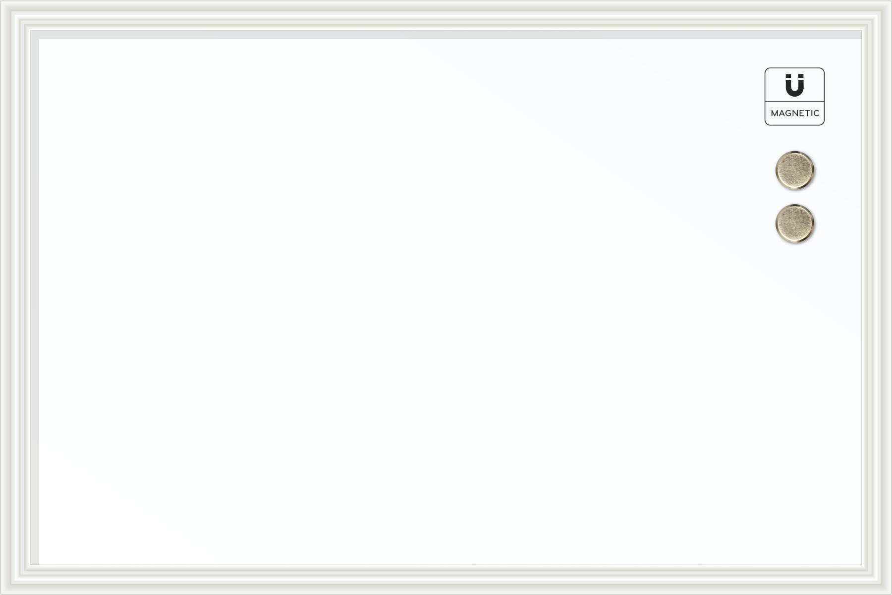 Magnetic Dry Erase Board, 30 x 20 Inches, White D?cor Frame UBR2071U0001